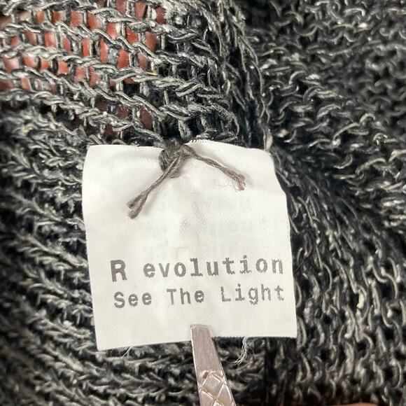 Nwot SKIF SKIFO Sweater ~S/~L Silk Linen Cotton  Fringe-Knit Raw-Edge Long-Slv - Picture 7 of 12